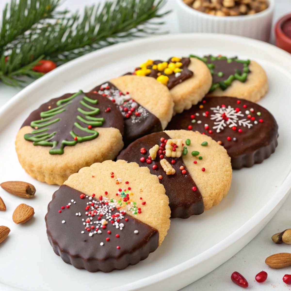 Decorated gluten free shortbread cookies