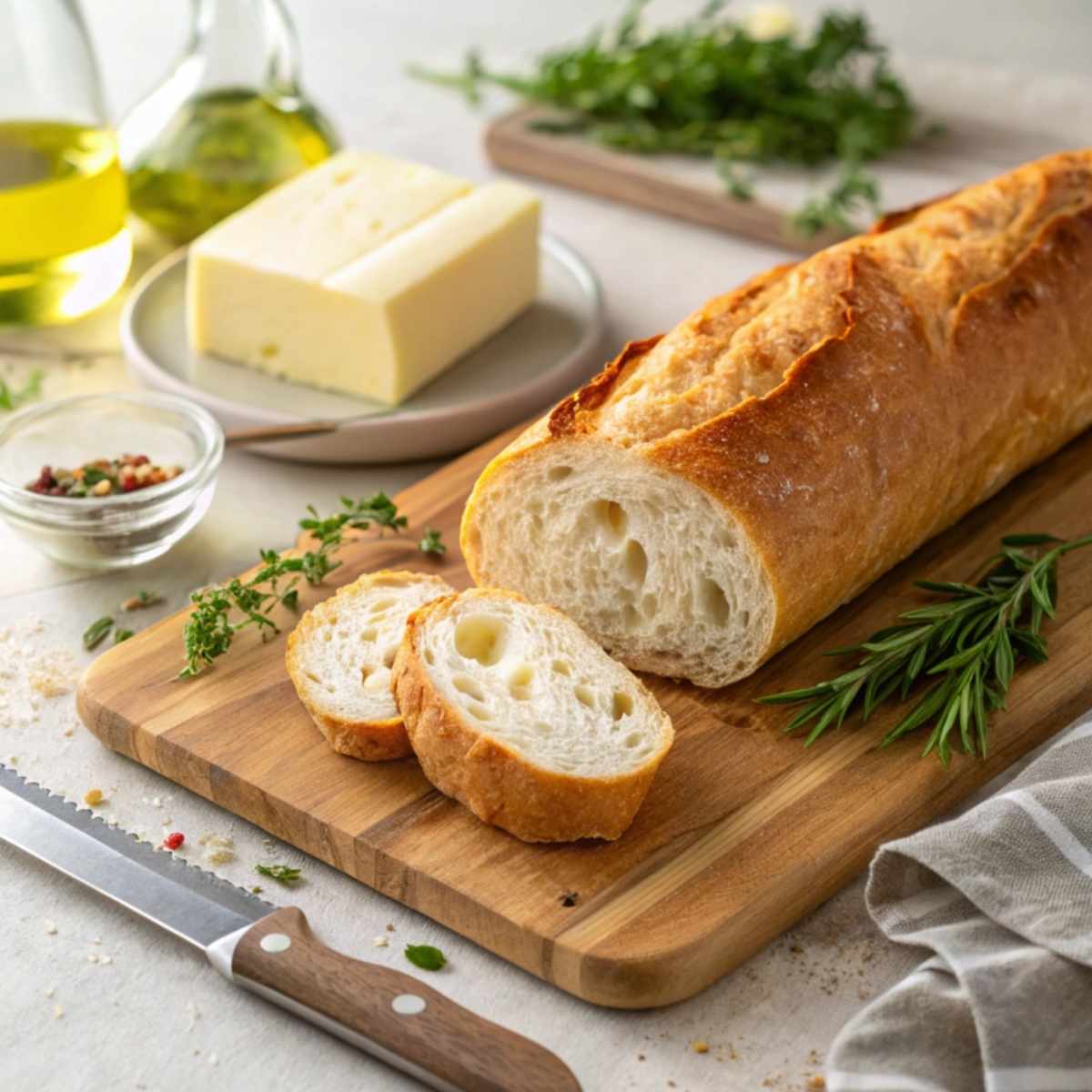 Gluten free French bread with crispy crust