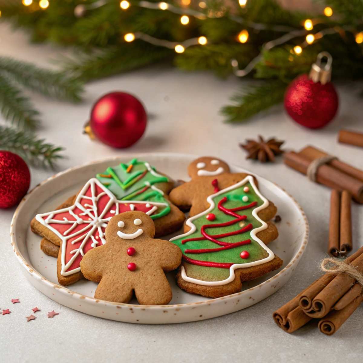 Festive gluten free gingerbread cookies