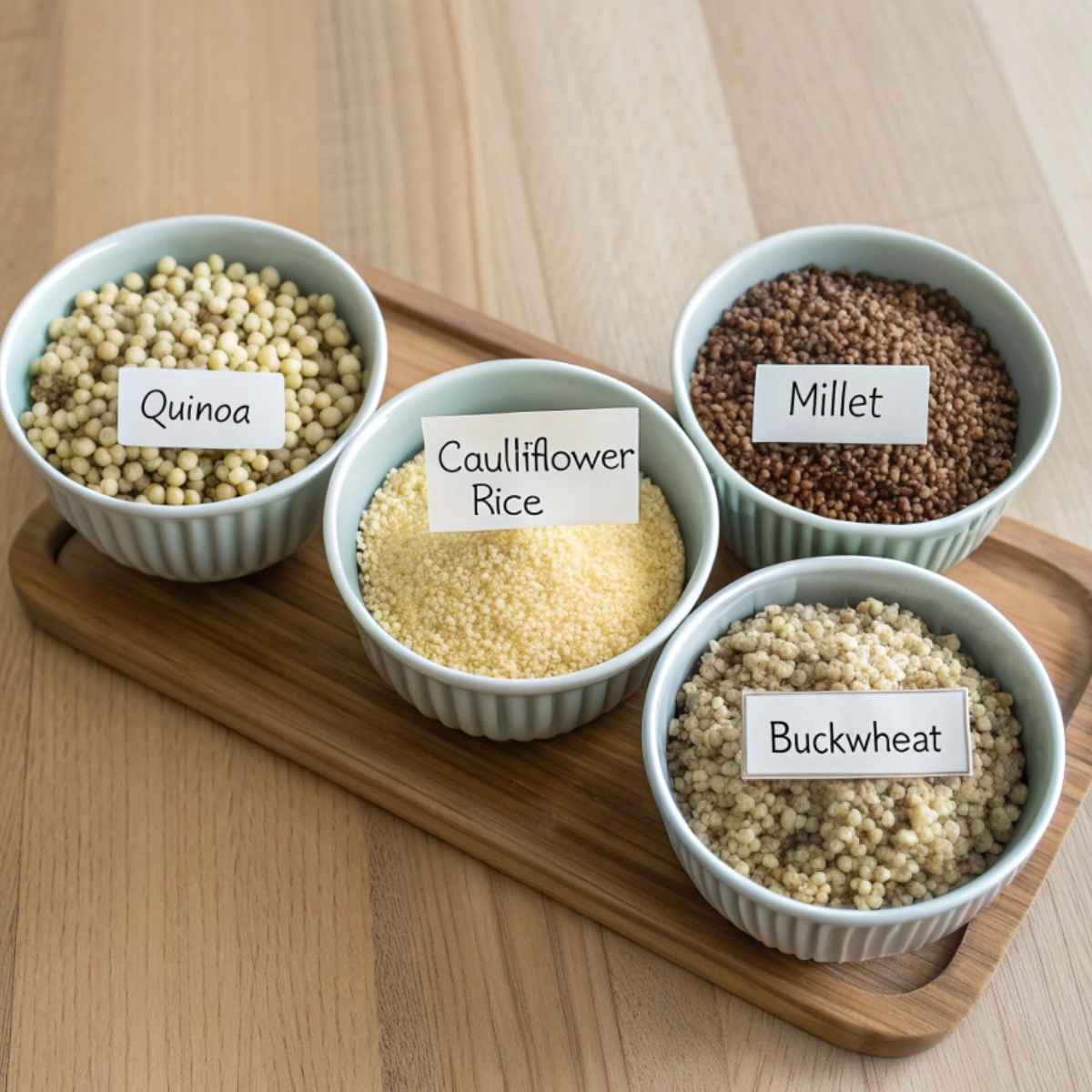 Gluten-free grains that can replace Arborio rice in risotto.