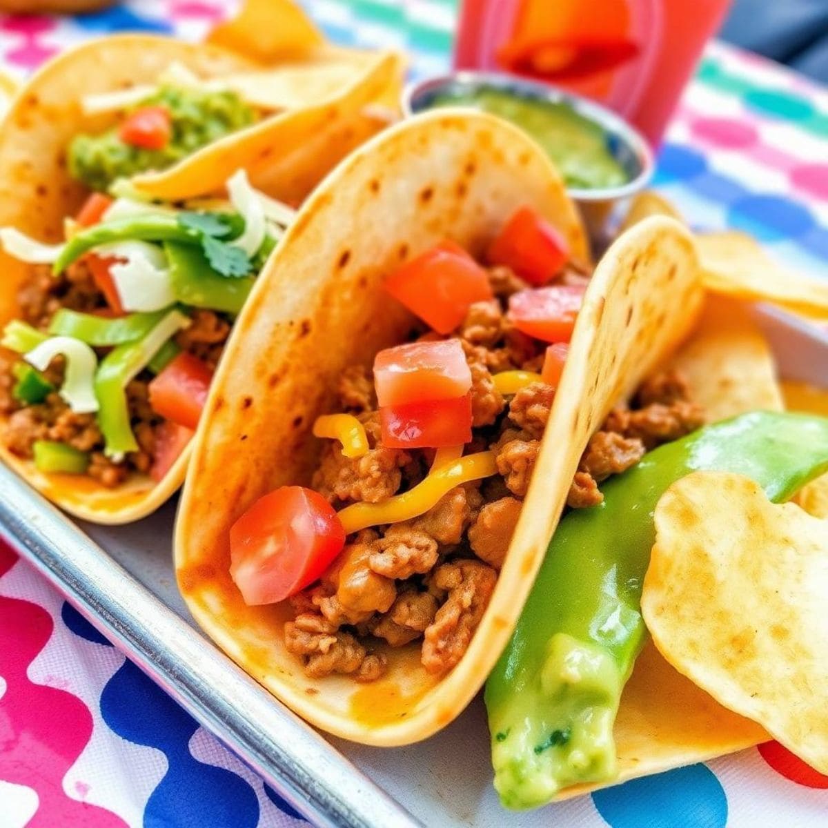 Taco Bell-inspired meal featuring crunchy tacos made with gluten-free corn tortillas