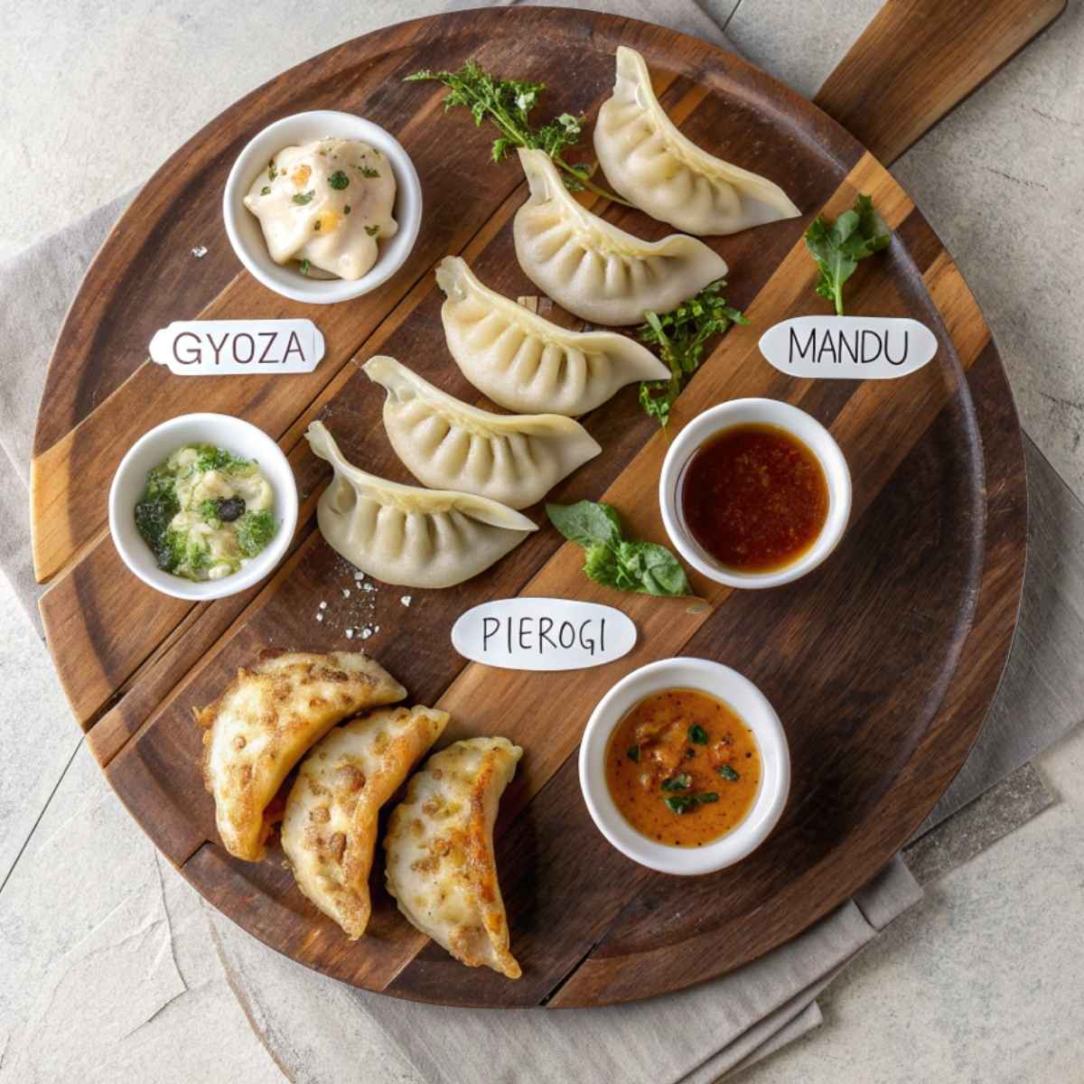 Different gluten-free dumpling varieties from around the world